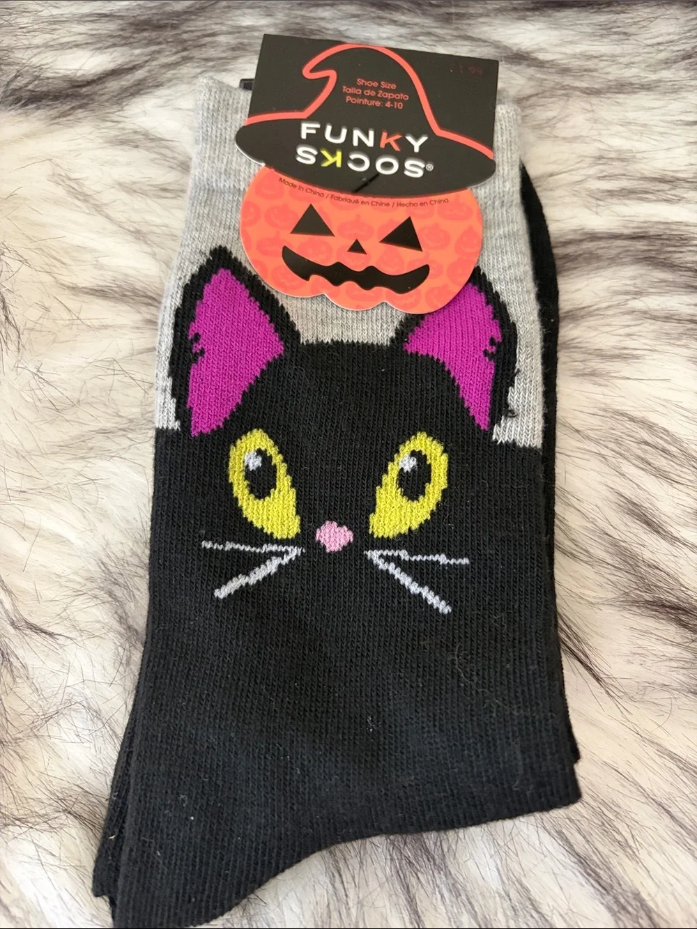 Cat Halloween socks
